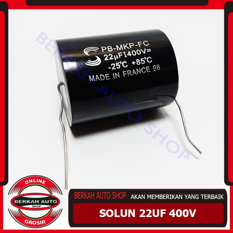 Solun 226 - Kapasitor solun 22 Uf 400V - Kapasitor Tweeter 22uf 400volt