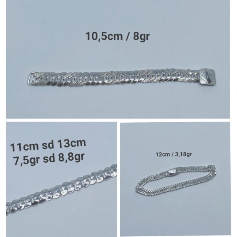 Gelang Perak Anak Sisik Naga Rait1 Rait2 Sasap Laki-Laki Perempuan