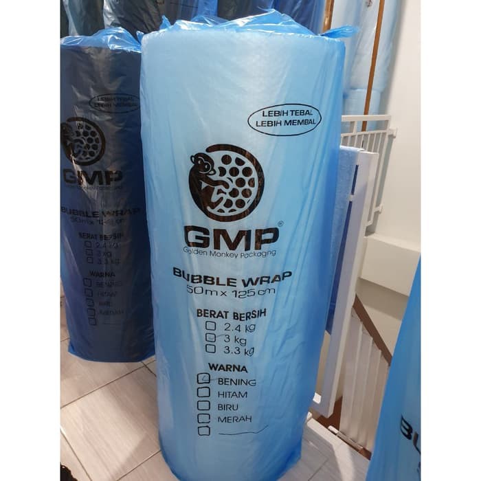 

GMP Plastik Bubble Bening uk125cm x 50Mtr Bubble Wrap Bening 3KG