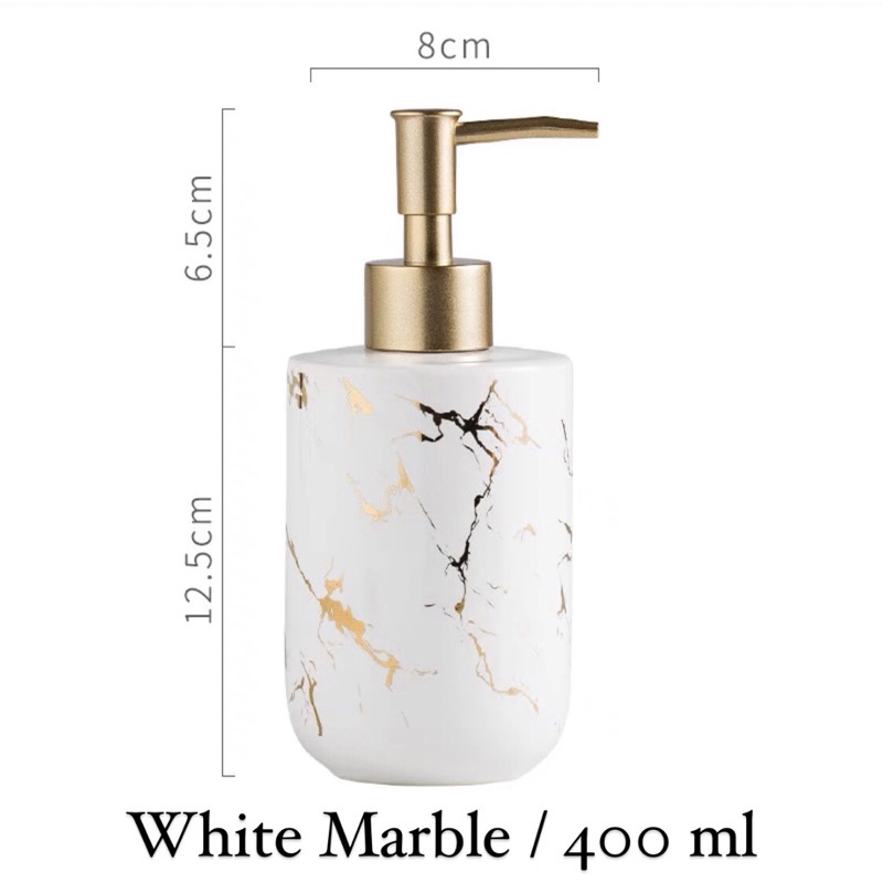 Soap Dispenser - Tempat Sabun Cair Pump Marble - Refill Shampoo Lotion