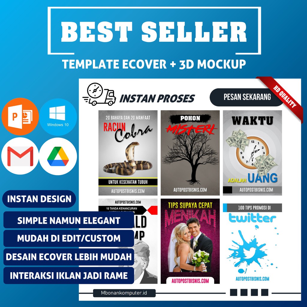 Template Desain Ecover Desain Ecover Dan 3D Mockup - TD012