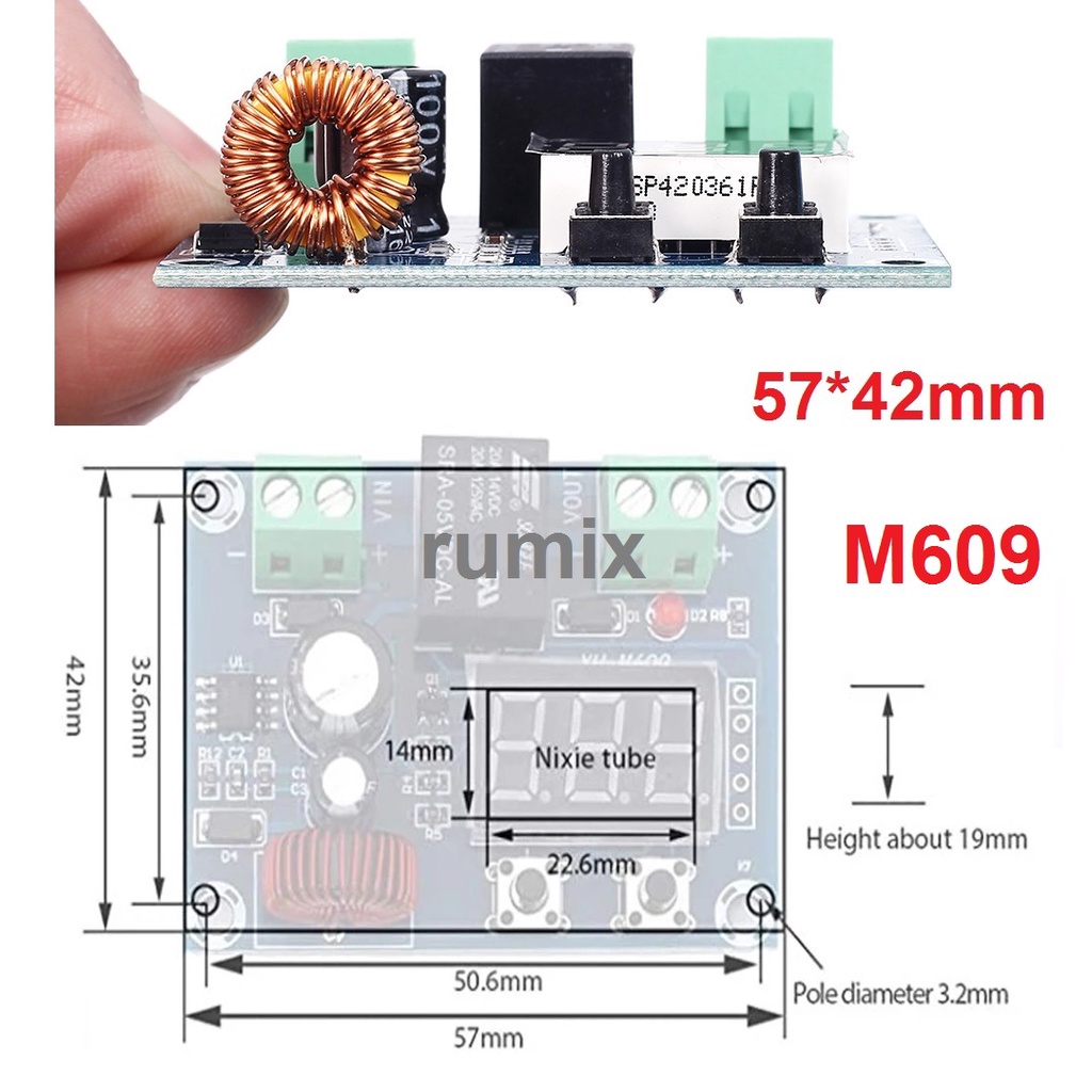 Low Voltage Disconnect Baterai Battery Charging Control Module M604 M609 XH-M604 XH-M609 Lithium Proteksi LVD Modul Over Discharge DC Protect Protection