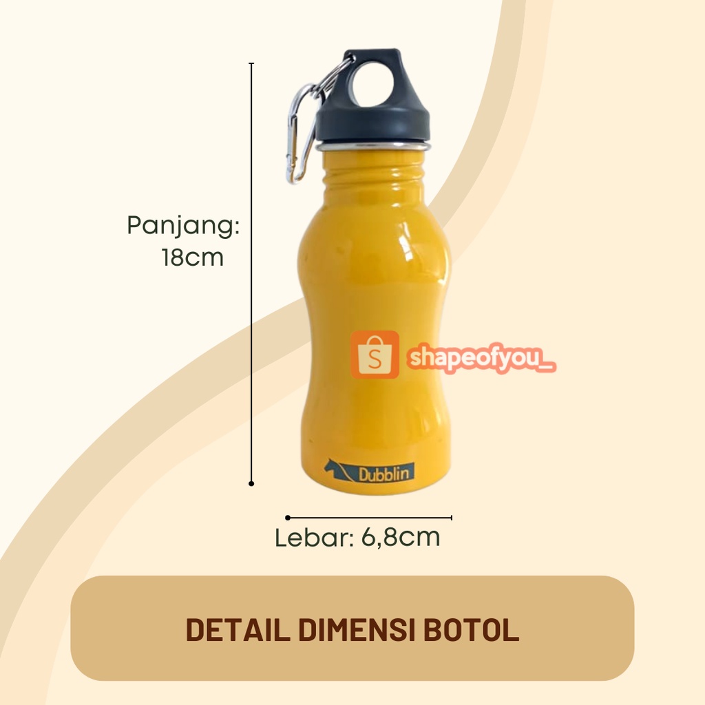 Botol Minum Anak Sekolah Termos Stainless Steel Tumblr 350ml Dubblin H