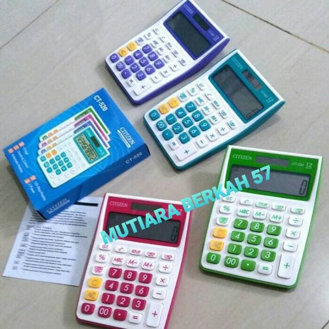 

Alat Menghitung Kalkulator Citizen CT-520 12Digit Warna Tombol Besar Termurah