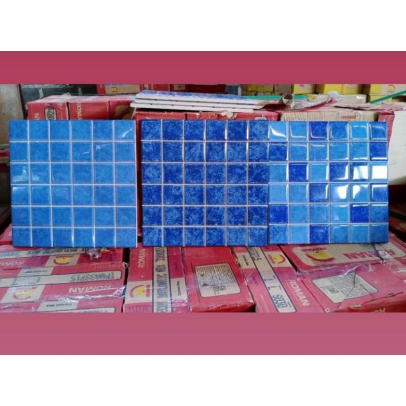 Keramik Kolam Renang/Roman Keramik Kolam Renang Biru 30x30cm/Keramik Kolam Renang Roman Biru