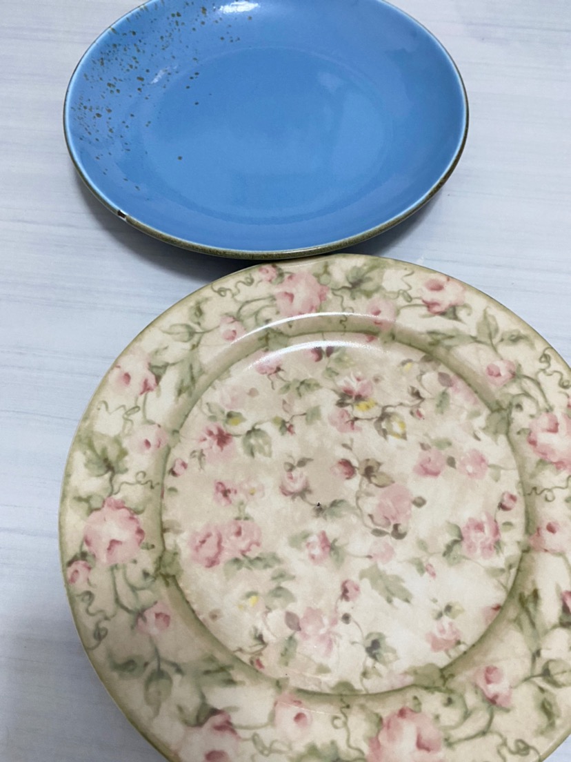 [limited Stock] Piring Aestetik Motif Klasik Plate And Bowl Keramik
