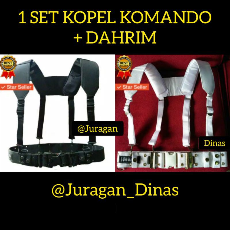 1 SET KOPEL KOMANDO + DAHRIM HITAM PUTIH