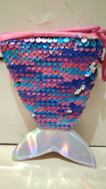 Slingbag coin sequin mermaid original / bisa berubah warna / tas koin / tas Selempang