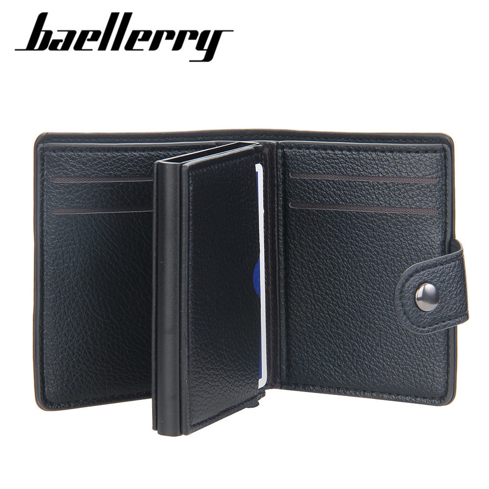 [BISA COD] BAELLERRY K9148 Dompet Kartu Pria Bahan Kulit PU Leather Premium