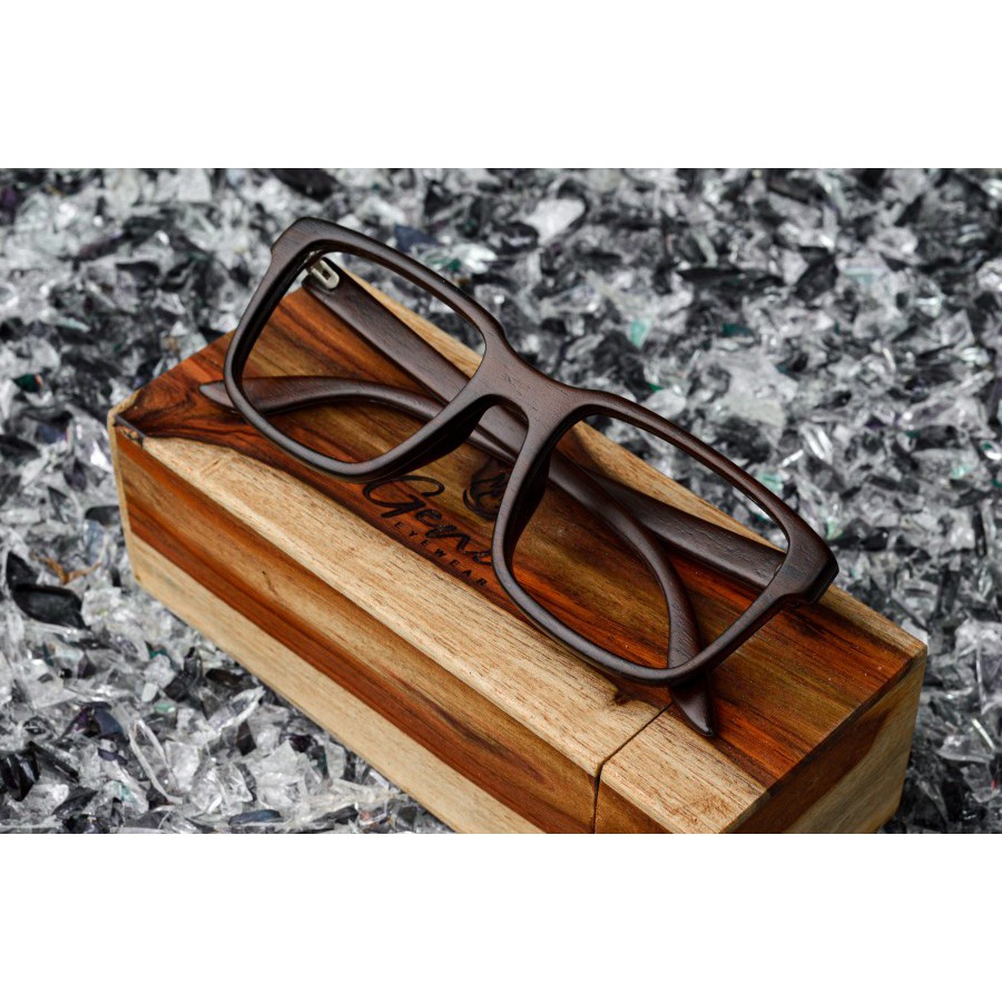 Kacamata kayu + Lensa Minus/Baca Antiradiasi Kacamata Hitam Minus Korea Pria/Wanita retro 75045