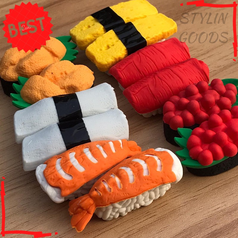 

KARET PENGHAPUS SETIP LUCU BENTUK SUSHI SASHIMI JAPANESE FOOD PERALATAN SEKOLAH UNIK MURAH READY COD