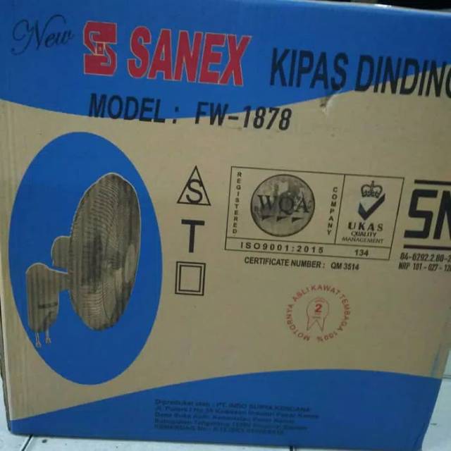 KIPAS ANGIN DINDING BESI SANEX 18&quot; FW 1878