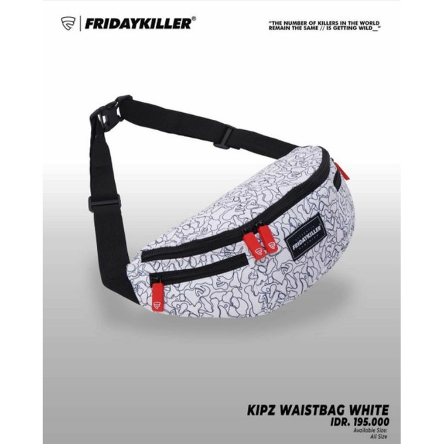 TAS PINGGANG / WAISTBAG FRIDAY KILLER  KIPZ WHITE ORIGINAL