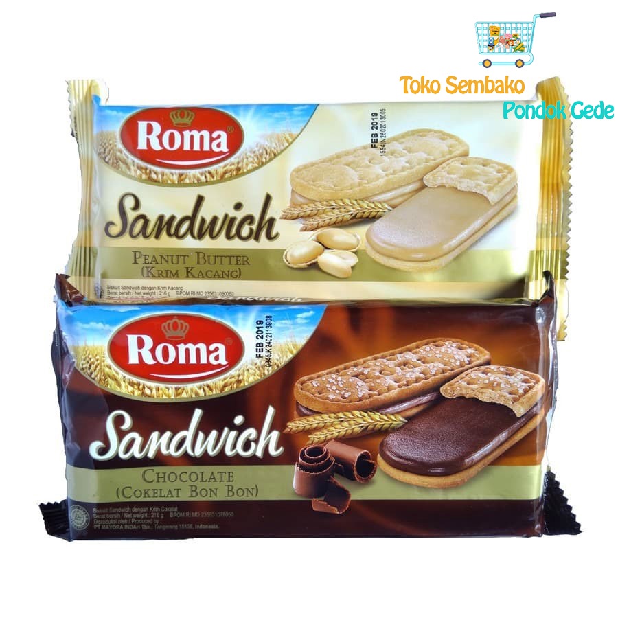 

Roma Sandwich Coklat/Kacang