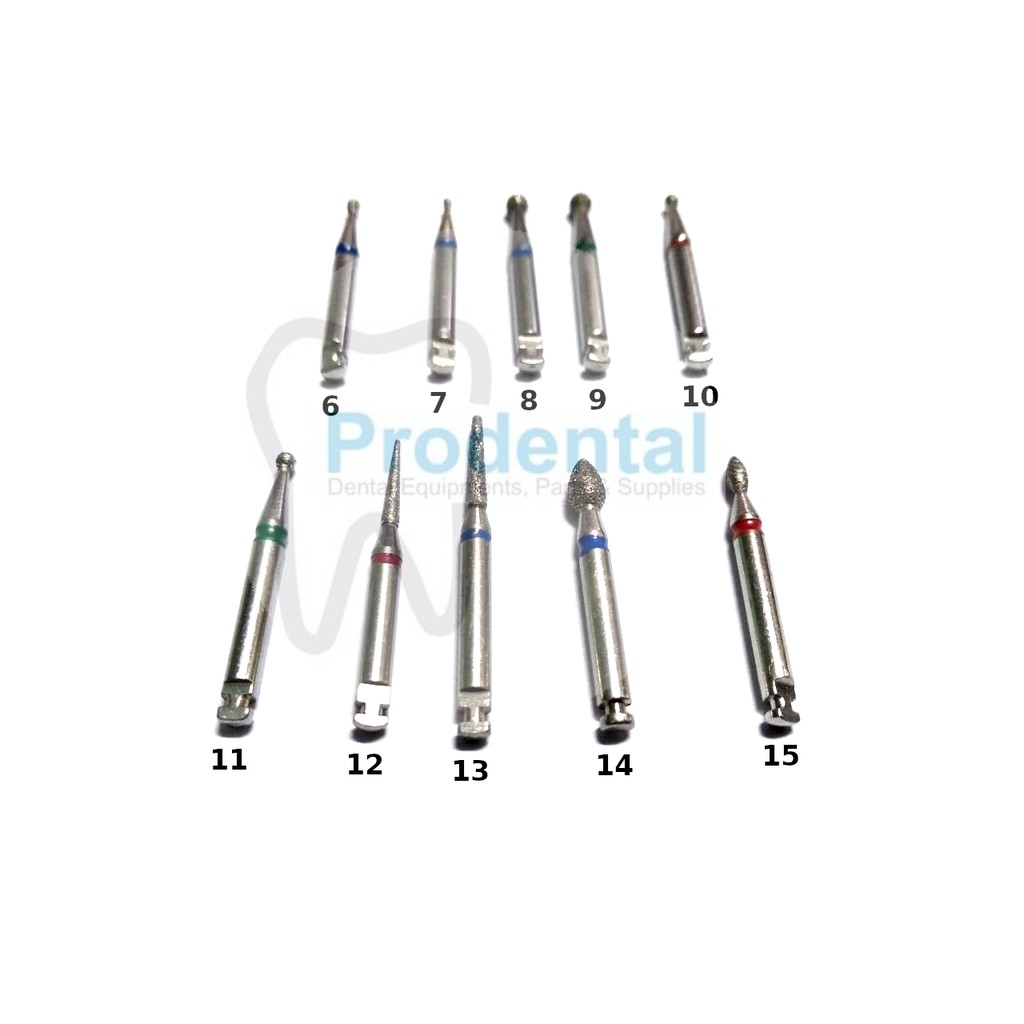 Dental bur gigi mata bur lowspeed micromotor bur preparasi konservasi gigi low speed contra angle bur round bulat fisur fissure flame inverted silindris