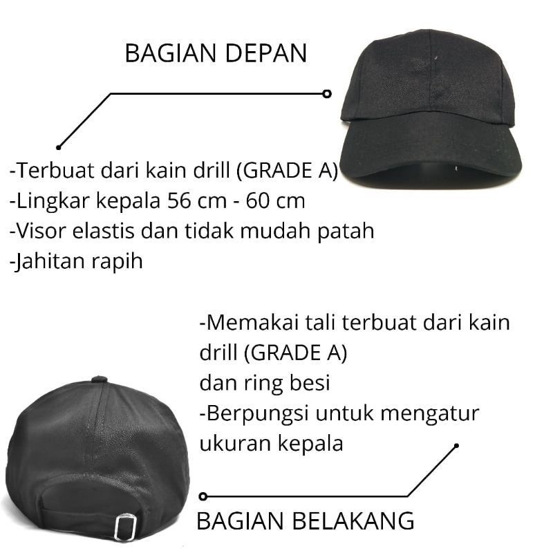 MSECom TOPI BASEBALL Polos Pria Wanita Unisex PoloCaps Premium Bahan Terbaik Dikelasnya MEDAN