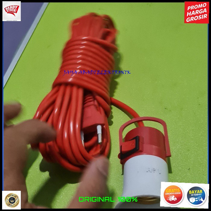 G565 ORIGINAL SAMBUNGAN LAMPU 10 METER SAKLAR KAP EXTENSION FITING E27 COLOK COLOKAN LAMP LED BOHLAM TIDUR BELAJAR SLEEP BULB TES COLOKAN STOP KONTAK LISTRIK SETRUM FITTING  KEPITING   sambungan rumah lampu saklar meter colok colokan lamp bohlam FITING e2