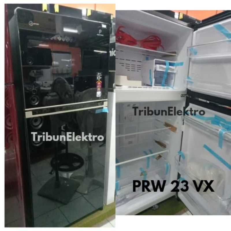 Kulkas Inverter Polytron Belleza 2 Pintu Kaca PRW 23 VX Toko Elektronik Tegal Brebes Pemalang
