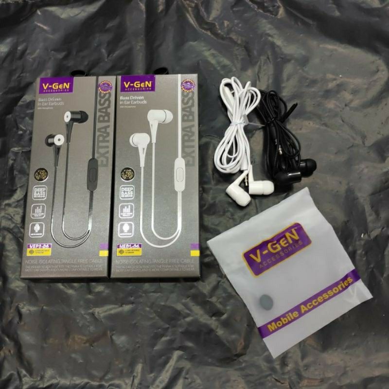 Headset extra bass power earbuds V-GEN VP06 Original v-gen