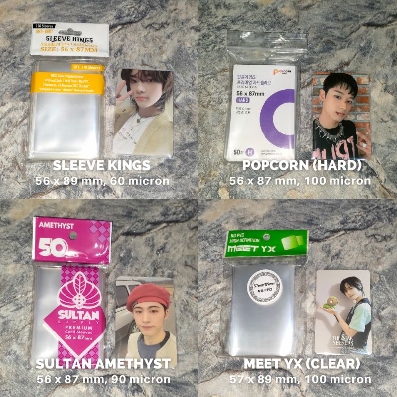 INNERSLEEVE PHOTOCARD SULTAN  AMETHYST TOPAZ ONYX POPCORN SLEEVE KINGS MEET 10pcs Tebal 90 Micron PC