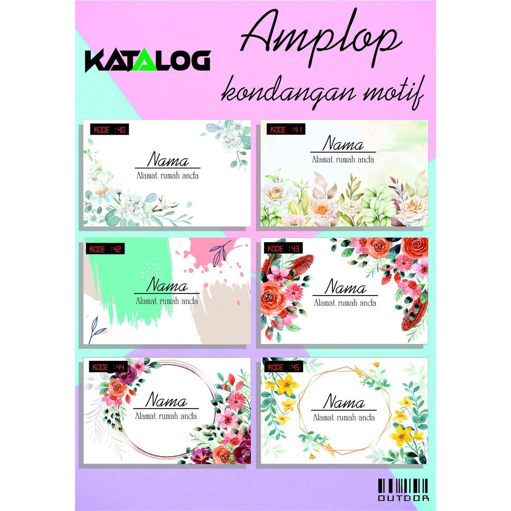 

Amplop kondangan custom nama dan alamat UKURAN 11 x 7cm