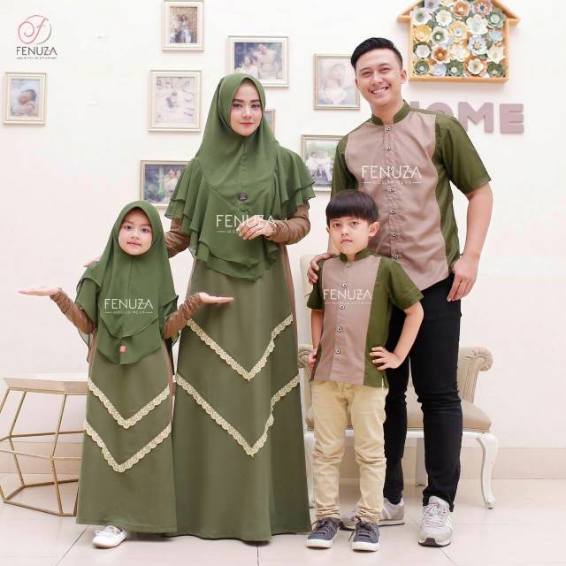 Gamis kemeja koko ZYAN x ZAYNA couple ayah ibu by fenuza original