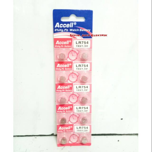 Baterai alat bantu dengar / Baterai jam tangan LR754 ( Harga perpcs )
