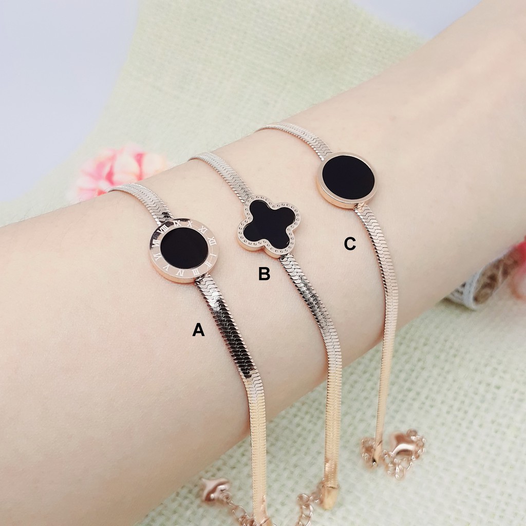  RINN Jewelry Gelang Titanium Korea  Model Bestseller 