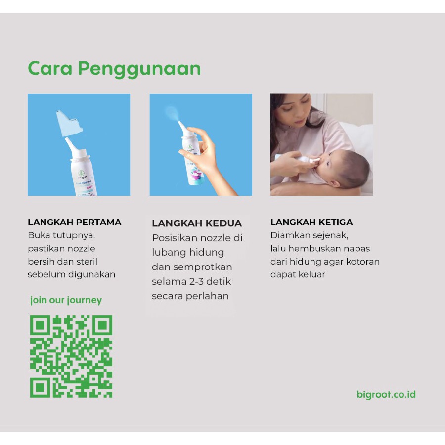 PERA680 BIGROOT CARE NOSE HYGIENE 50ML KIDS AND ADULTS UNTK SINUS/ALERGI /BABY0-3THN exp bln 4 2025