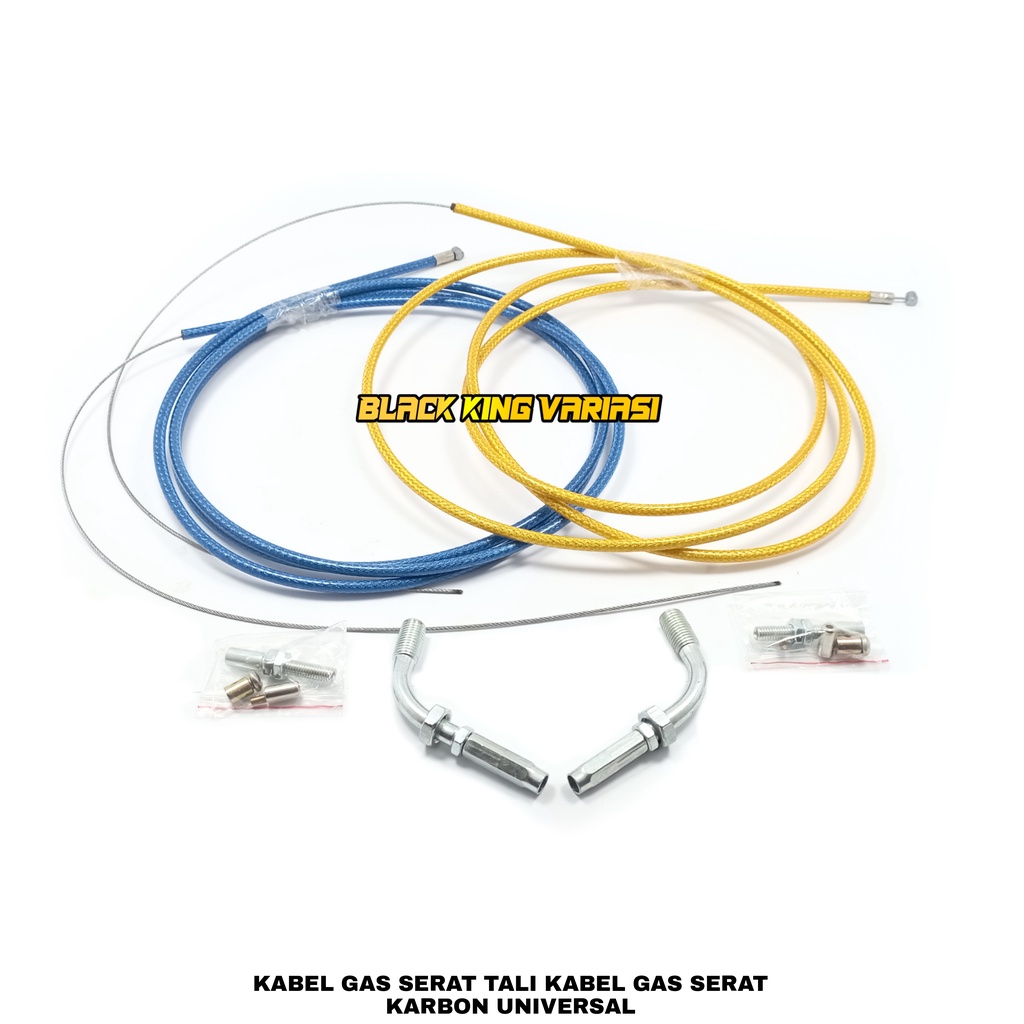 Kabel Gas Serat Carbon Kabel Gas Motor Karbon Universal 190cm Kabel Serat Karbon Matic Bebek CNC