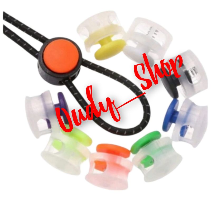 Stopper Knop Tali 2 Lubang Bening Warna Strap Masker Tali