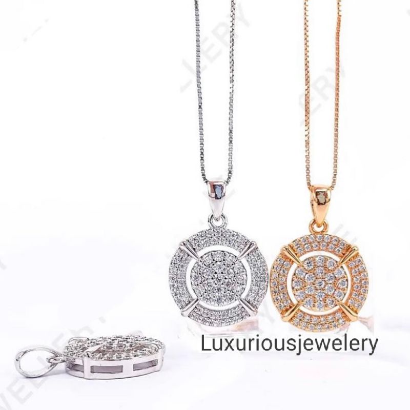 Luxuriousjewelery- Liontin import mewah cubic zirconia premium