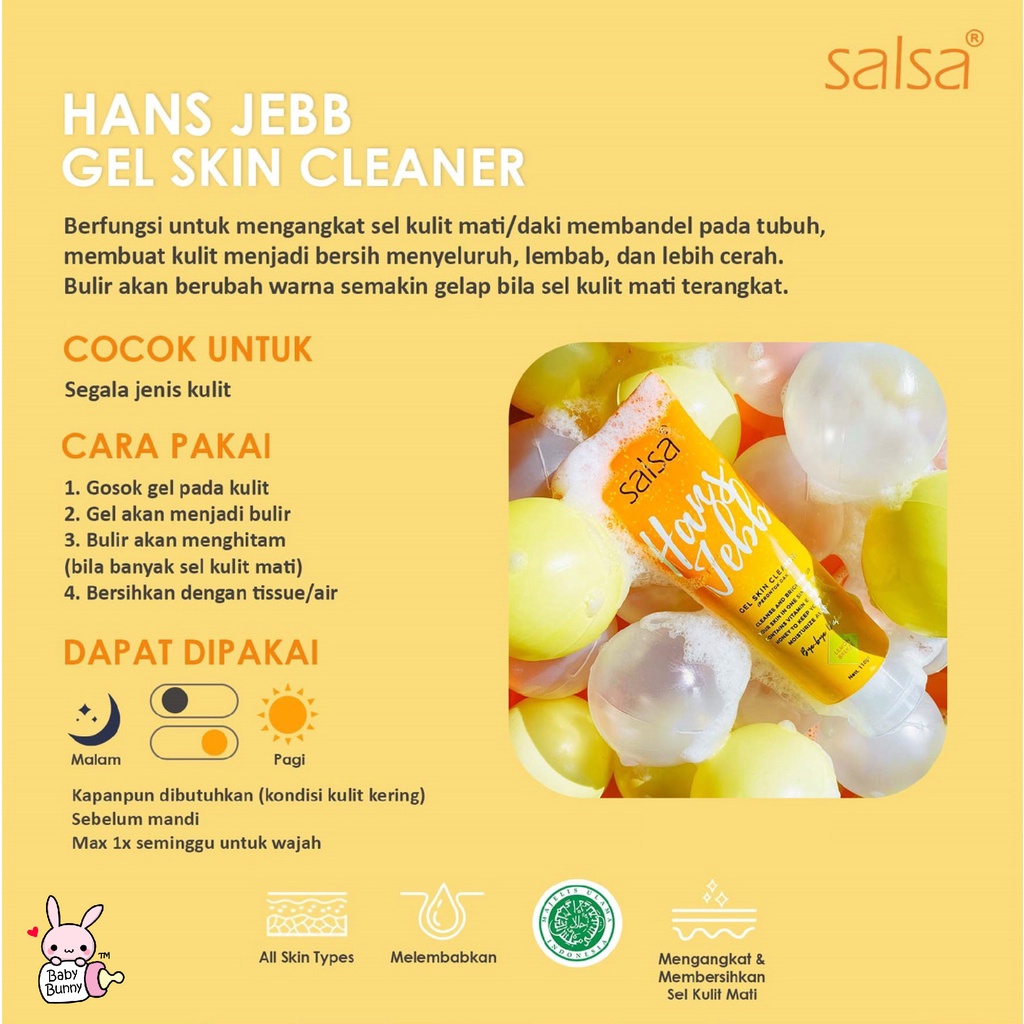 ❤ BELIA ❤ Salsa Hans Jebb Gel Skin Cleanser Perontok Daki | Green Tea Lemon Breeze Sweet Tropical