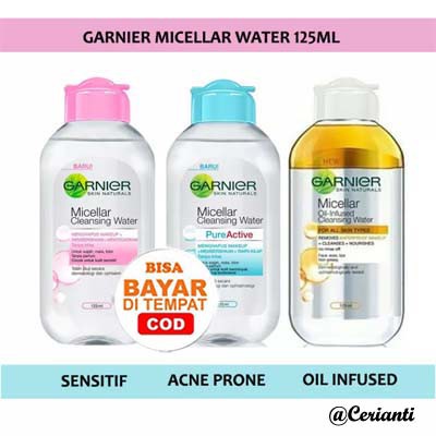 Garnier Micellar Water Pink | Blue | Bi-phase Oil | Vit C | 50 | 125 | 400 ml Skin Care_Cerianti