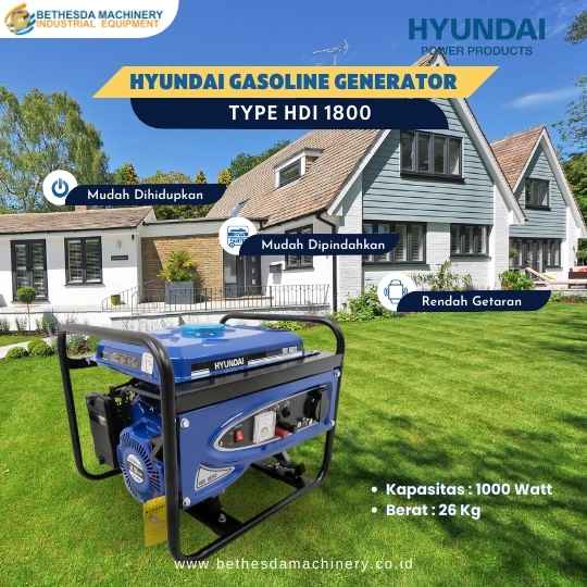 Generator Genset Mini Inverter 1000W silent HYUNDAI HDI 1800 Portable