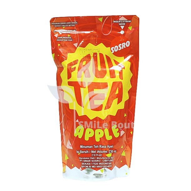 

Fruit Tea Pouch Sosro Apel / Campur / Blackcurrant 230ml Dus (isi 24pcs)
