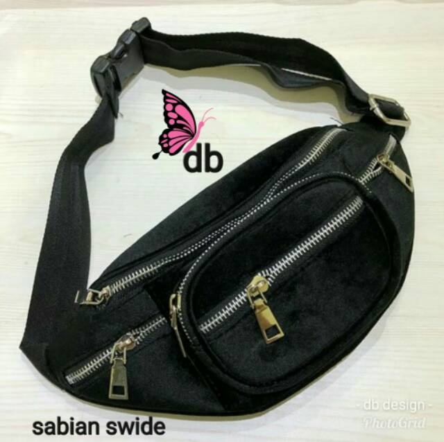 Waistbag sabyan sued tas selempang fashion wanita tas mewah harga murah tas lokal batam