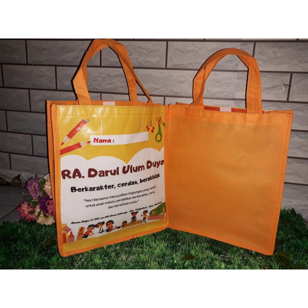 TAS PROMOSI SEKOLAH ANAK / TAS SOUVENIR SEKOLAH CUSTOM FREE DESAIN