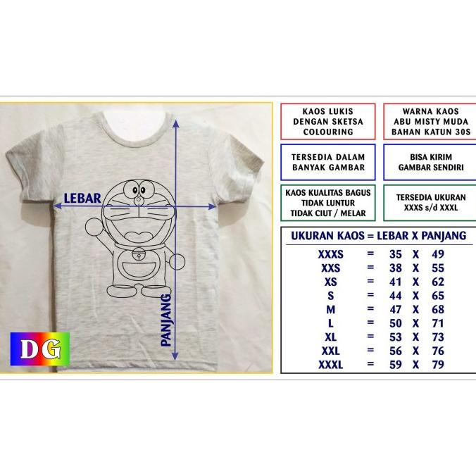 

Paketan Kaos Lukis Dengan Sketsa Gambar Siap Diwarnai size XXXS / XXS READY STOK