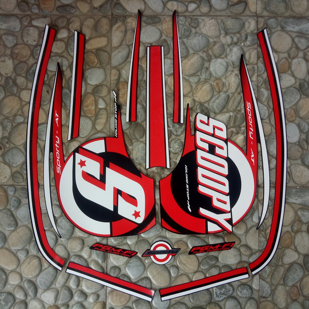 stiker striping motor scoopy sporty 2015