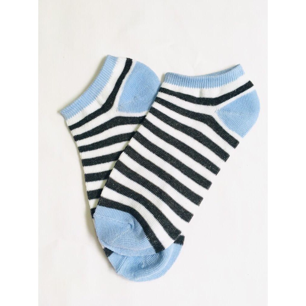 FAYES Kaos Kaki Wanita Ankle Kaos kaki Cute Kaos Kaki Motif Kaos Kaki Semata Kaki Socks U16-H02 BLUE