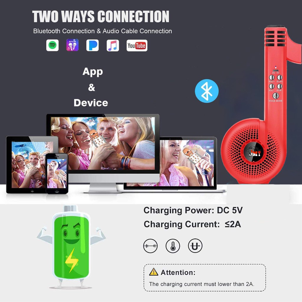 [JMT] S8-195 3 In 1 Wireless Bluetooth Karaoke Icon Music Terbaru