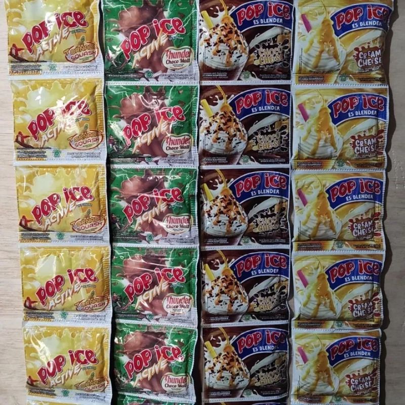 Pop ice isi 10pcs / Minuman Serbuk