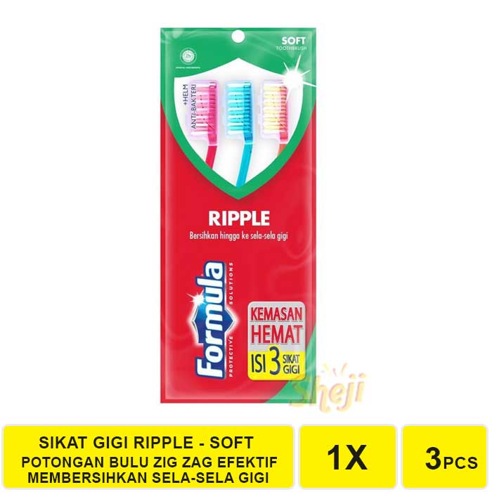 SIKAT GIGI FORMULA RIPPLE SOFT ISI 3 PCS