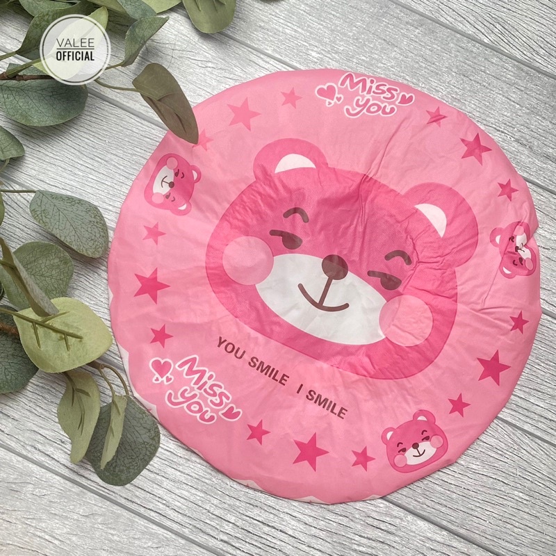 Shower Cap Karakter Kartun Penutup Rambut Kepala Mandi Topi Lucu