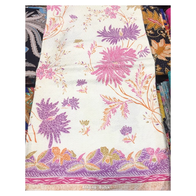 Batik Dobby Doby Dobi Dolby Dolbi Premium Putih Pastel Seragam Sutera Kebaya Viscose Sarimbit ATBM