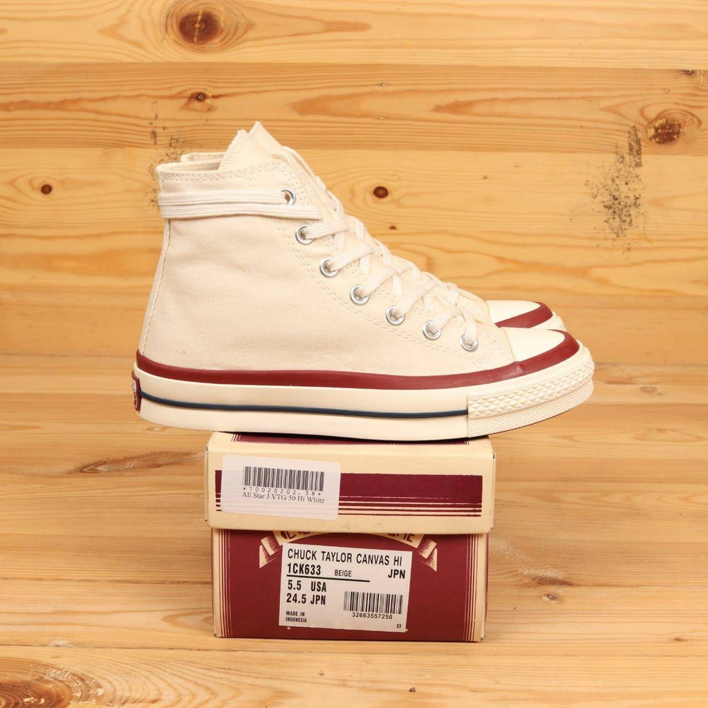 Original Converse All Star J Vtg 50 High White Bnib Shopee Indonesia