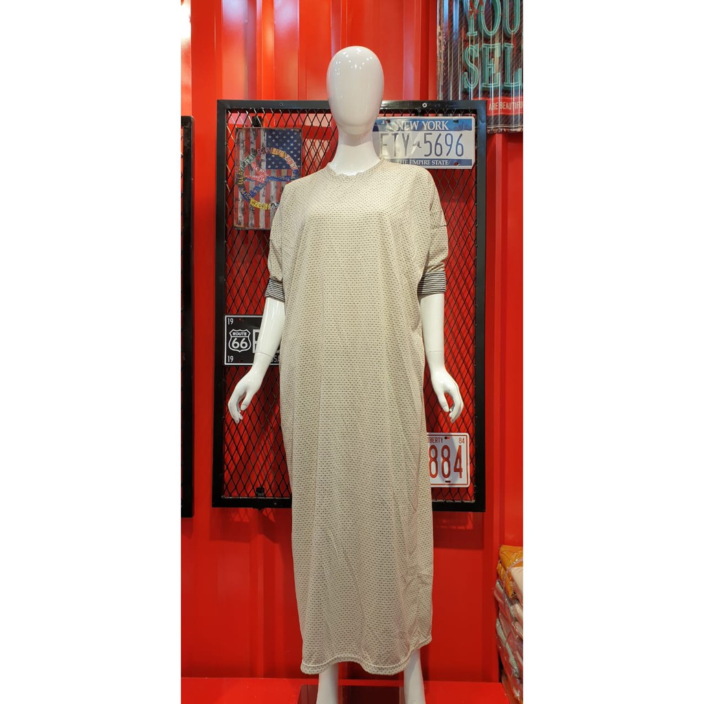 GAMIS KAOS IMPORT MOTIF POLKADOT KECIL