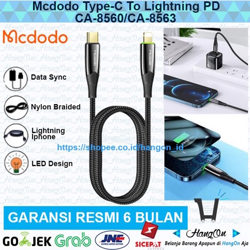 Mcdodo Kable Type C To Lightning PD Data Cable Fast Charging CA-856