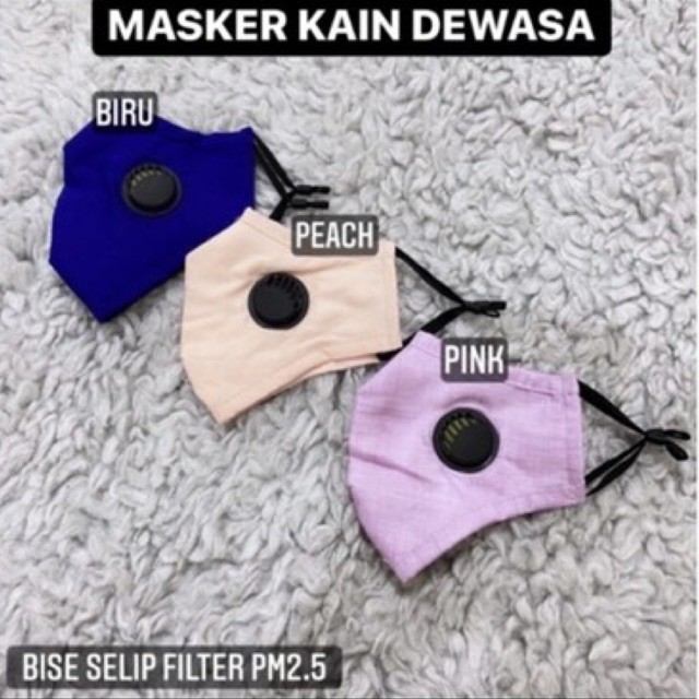 Masker Kain Dewasa Bisa Selip Filter PM2.5